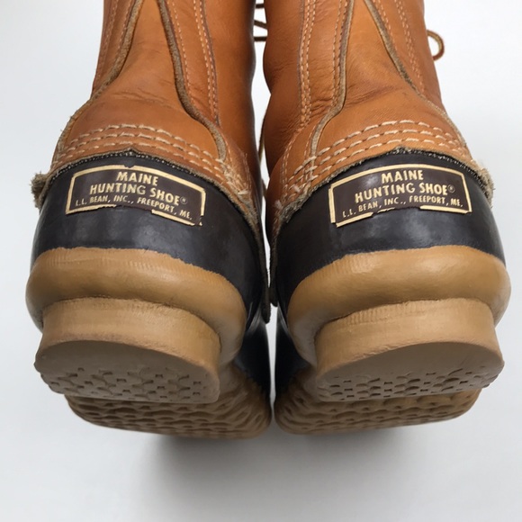 LL Bean VINTAGE Duck Boots Lace Up Tall Rain Boots - Picture 8 of 16